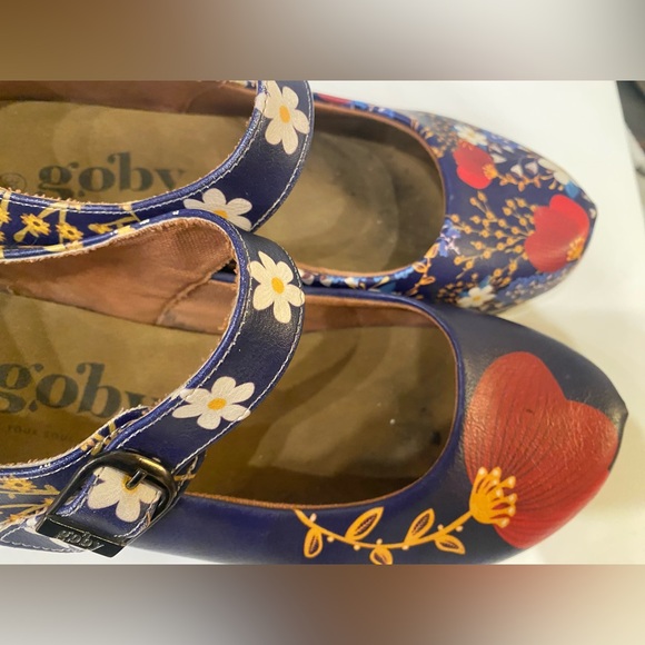 Goby Vegan Faux Leather Ballerinas Shoes WGBL207 HANDMADE Mary Janes Oxford - Picture 9 of 14